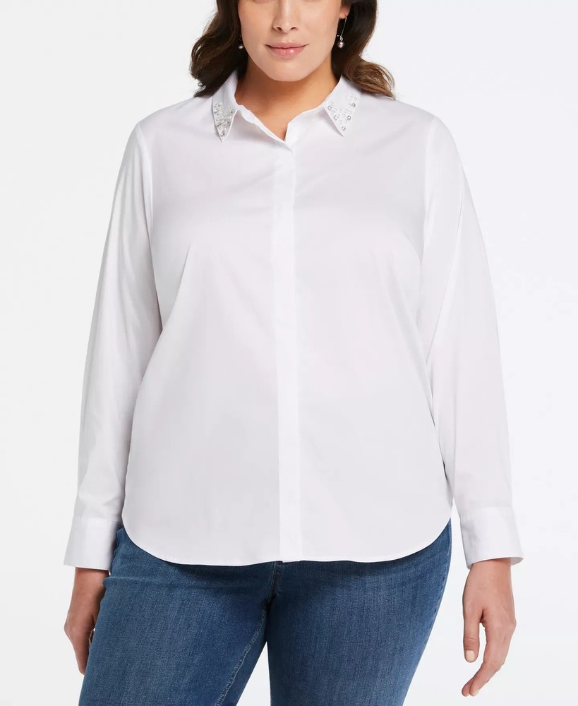 ELLA Rafaella Women's Top Plus Sz 2X Size Ruched Sleeve
