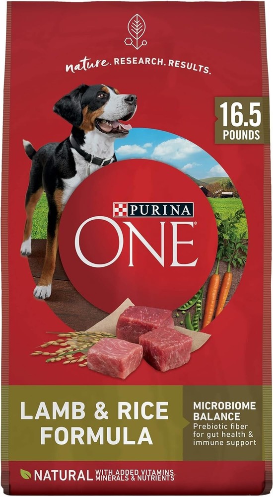 Purina ONE Lamb & Rice Dry Dog Food - 16.5 lb Bag for Healthy Nutrition  