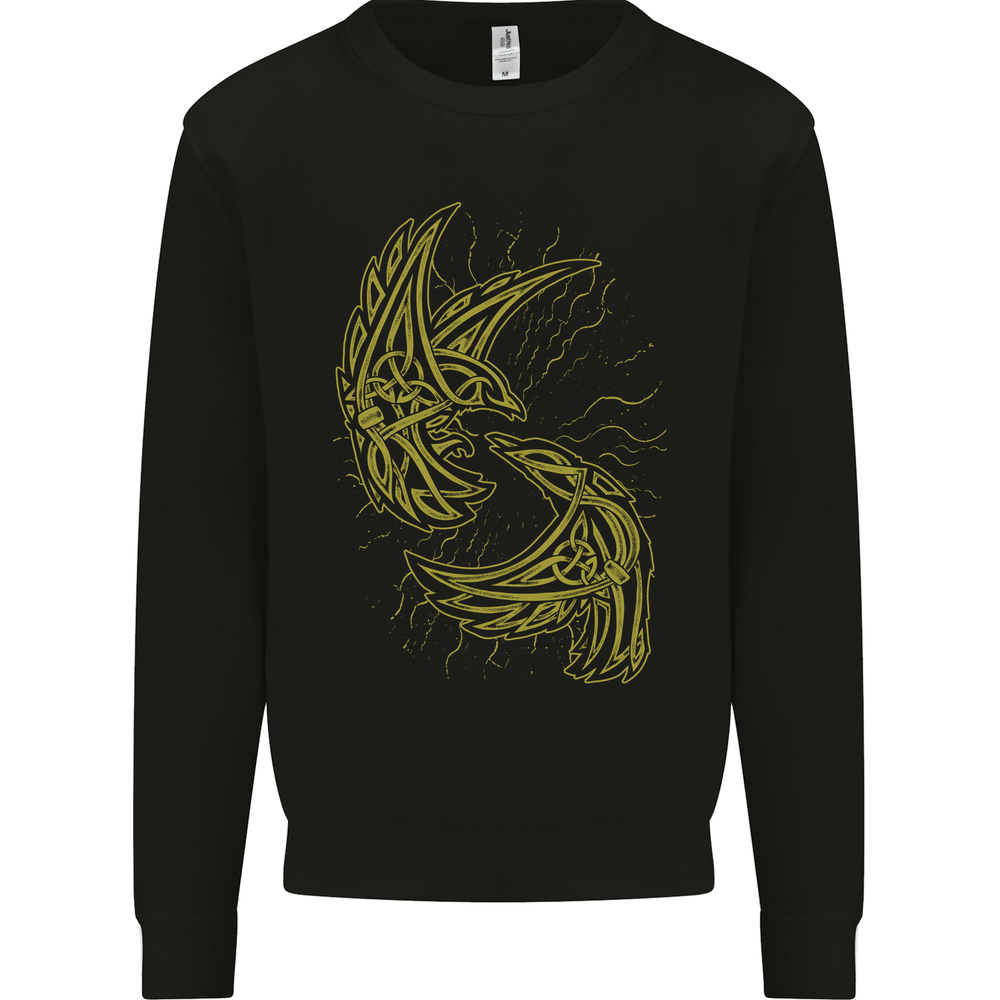 The Viking Raven Symbol Odin Ragnar Tribal Mens Sweatshirt Jumper
