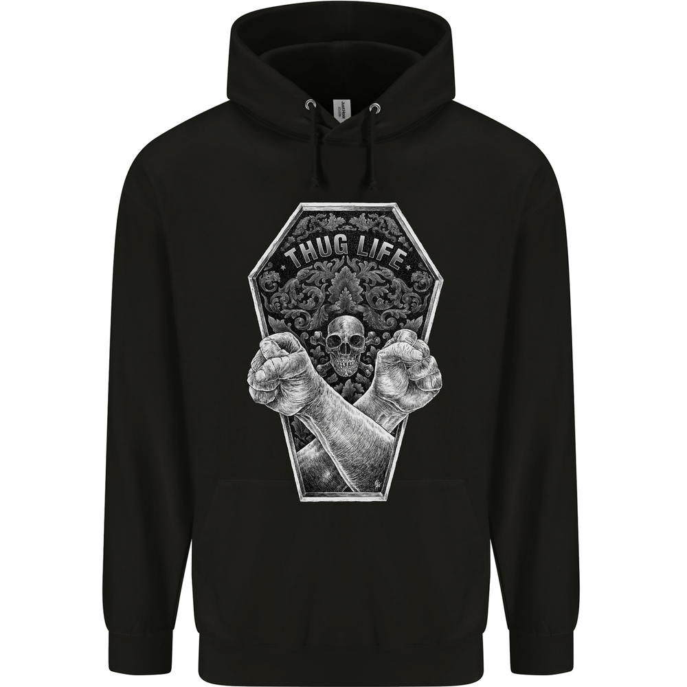 Thug Life Skulls Mens 80% Cotton Hoodie