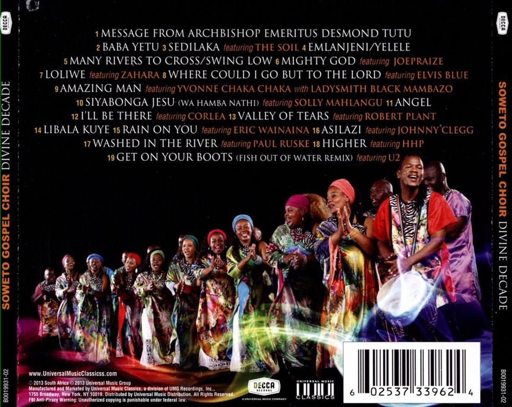 Soweto Gospel Choir Divine Decade 10 Year Anniversary CD Decca 2014