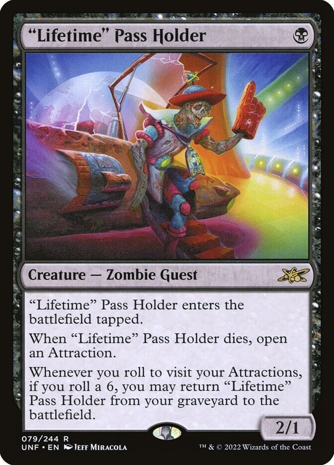 Unfinity MTG Foil Lifetime Pass Holder Creature Card 079/244