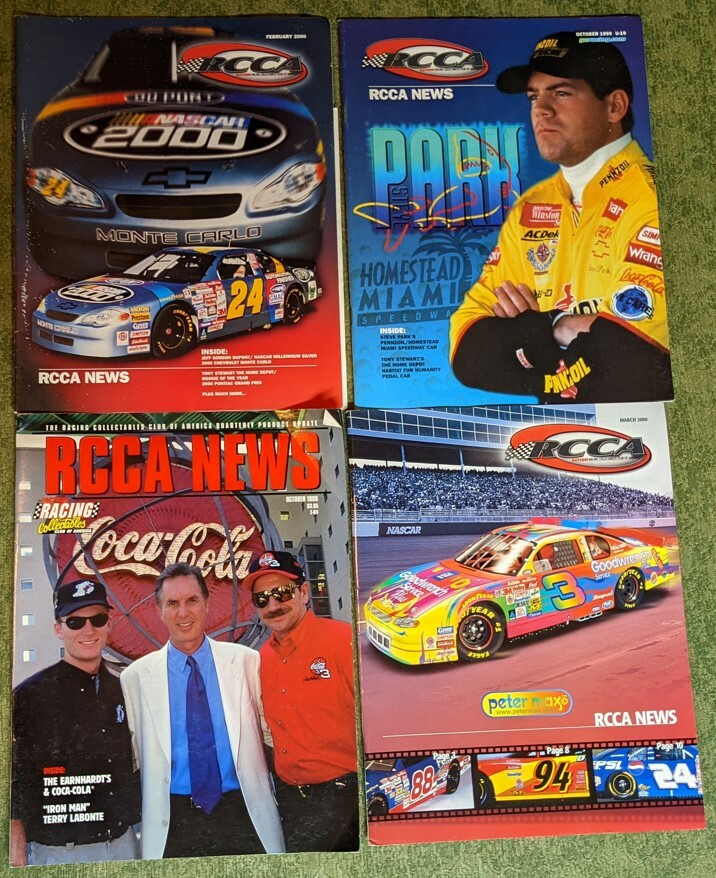 RCCA News Magazine Dale Earnhardt 3, Steve Park, Monte Carlo 1999 2000 Nascar