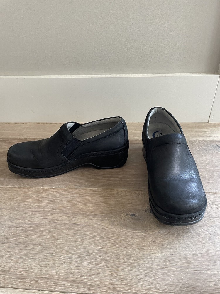 Klogs , Black Leather Clogs Size 8.5