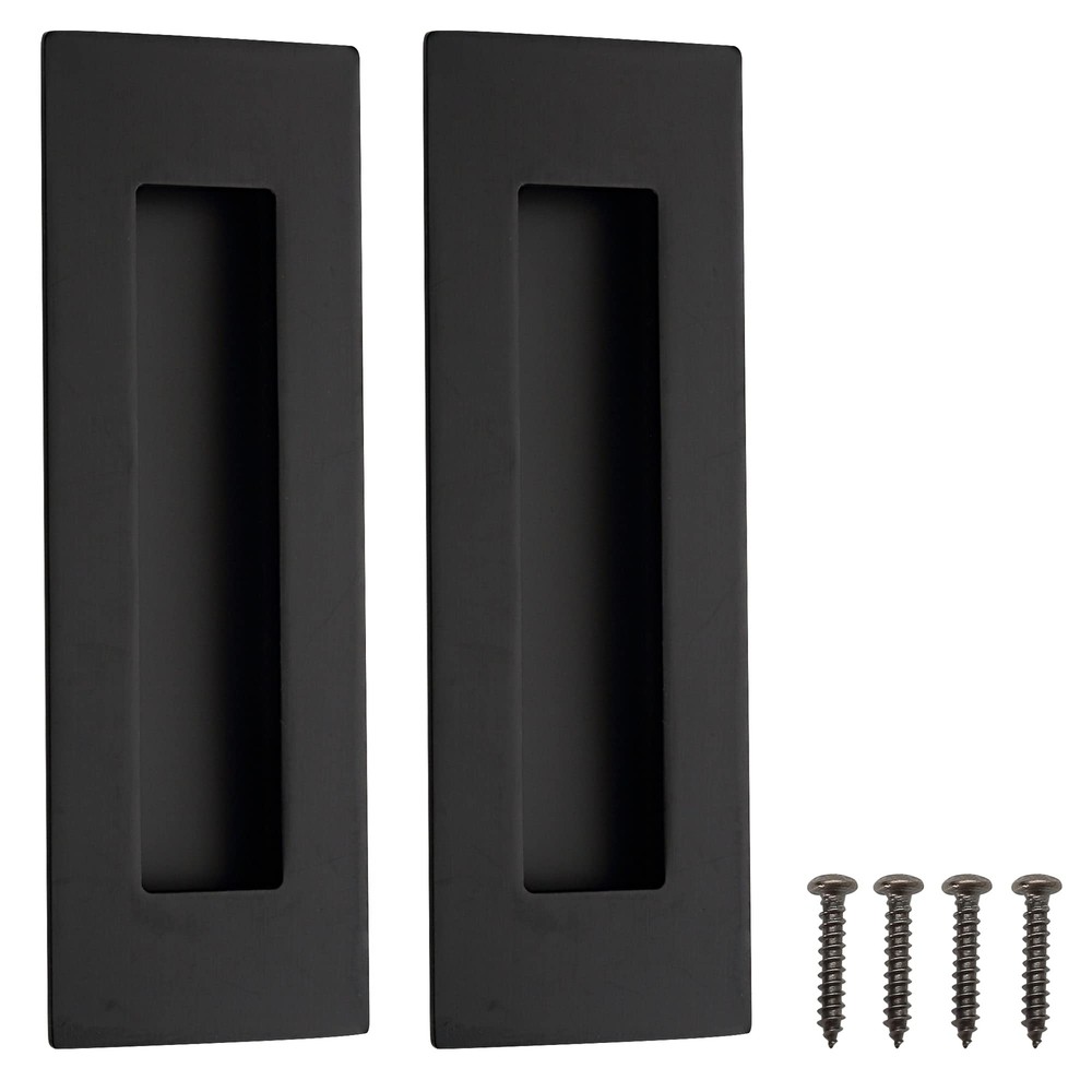 6 Inch Recessed Finger Flush Pulls for Pocket Door Closet Door, Sliding Barn ...
