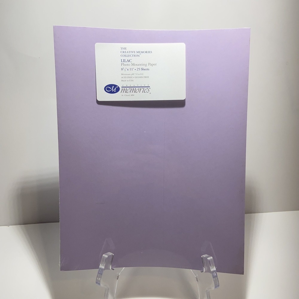 Creative Memories Lilac 8.5x11 Photo Mounting Paper Pack Sealed