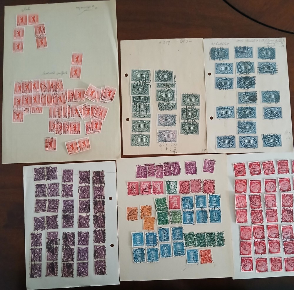 GERMANY - LOT OF STAMPS ON ALBUM PAGE - #1986