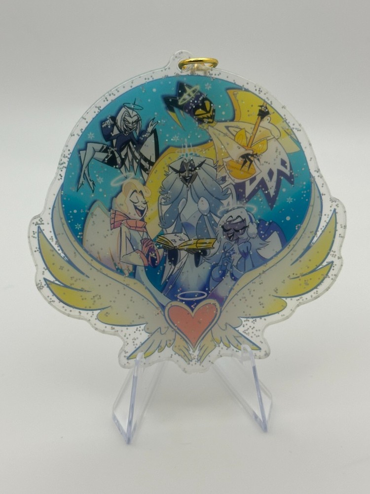 Hazbin Hotel Heaven Holiday Official A24 Keychain Adam Lute Sera Emily St. Peter