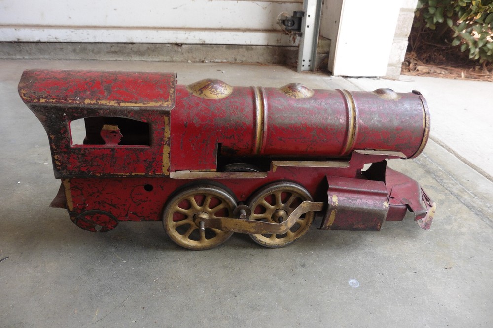 1920s DAYTON Pressed Steel Hill Climber Locomotive w Fly Wheel Motor Parts Restr