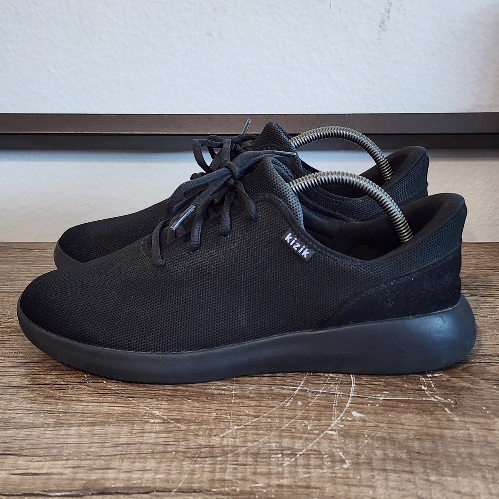 Kizik Madrid Eco Knit Mens Hands-Free Comfort Shoes Wide Size 10 Black
