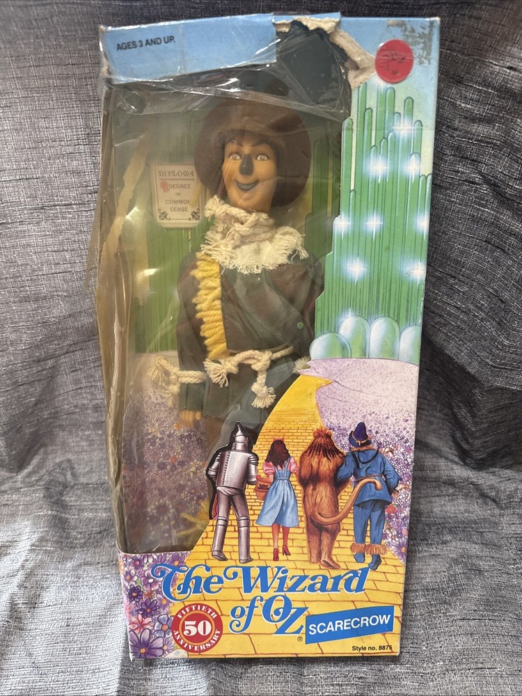Vintage 1988 Wizard of Oz Scarecrow Doll 50th Anniversary Unopened Collectible #8875