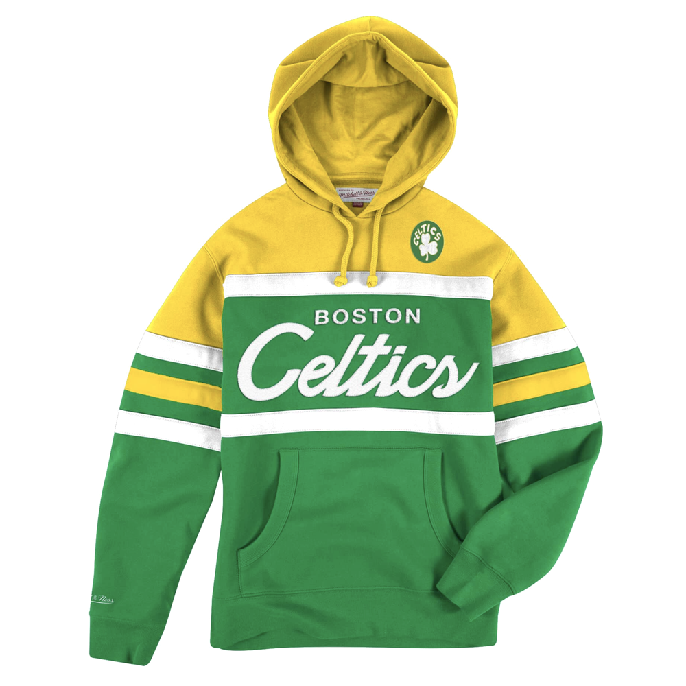 Mitchell & Ness Mens Head Coach Hoodie Size S Casual Outerwear FPHDSC19029-BCEY