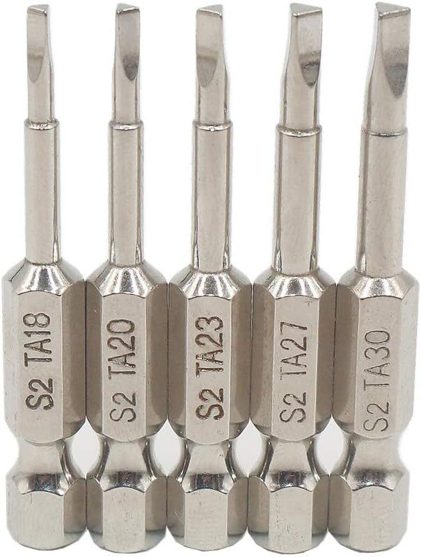 5-Piece Magnetic Triangle Screwdriver Bit Set – 1/4 Inch Shank  
