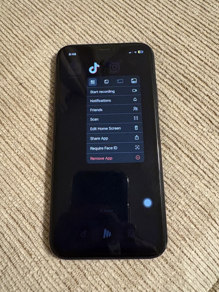 BLACK IPHONE XR WITH TIKTOK, USED, T-MOBILE, UNLOCKED