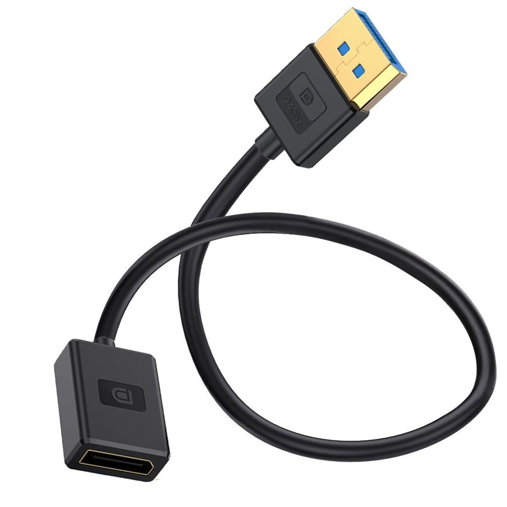 Right Angle DisplayPort 1.4 Extension Cable 8K 60Hz 4K 144Hz 90 Degree