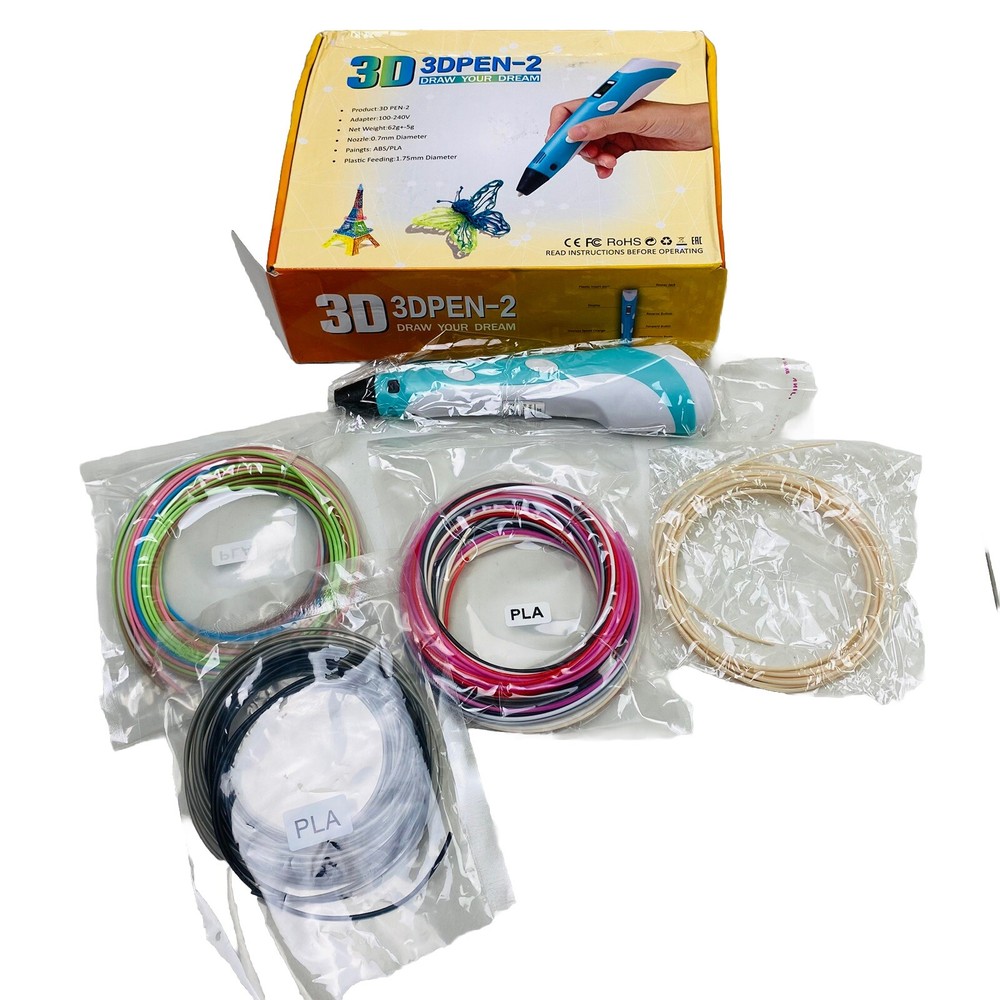 P1 3D Printing Pen with Display - Includes 3D Pen, 3 Starter Colors of