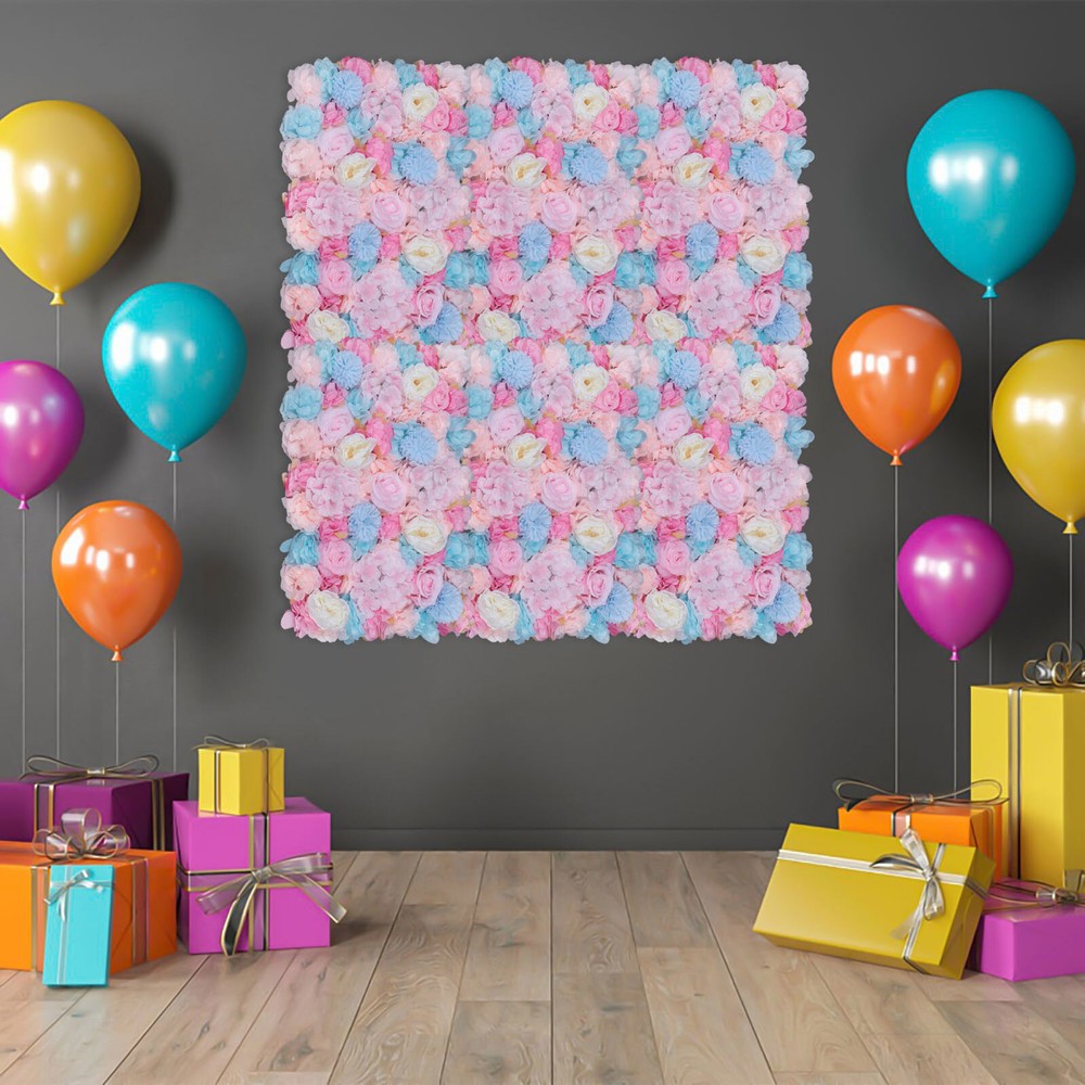 6pcs Artificial Flower Wall Panels Banquet Flower Panel Wedding Party Decoration