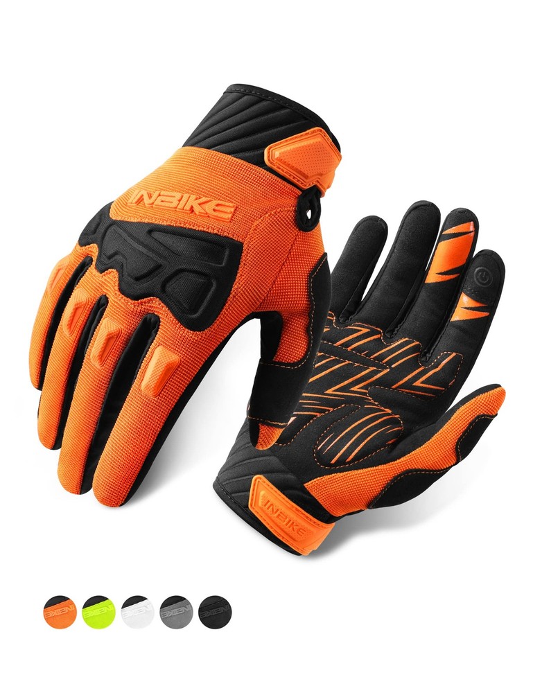 Men's Mountain Bike Gloves with Knuckle Guard & Breathable Padded Cycling Protection  