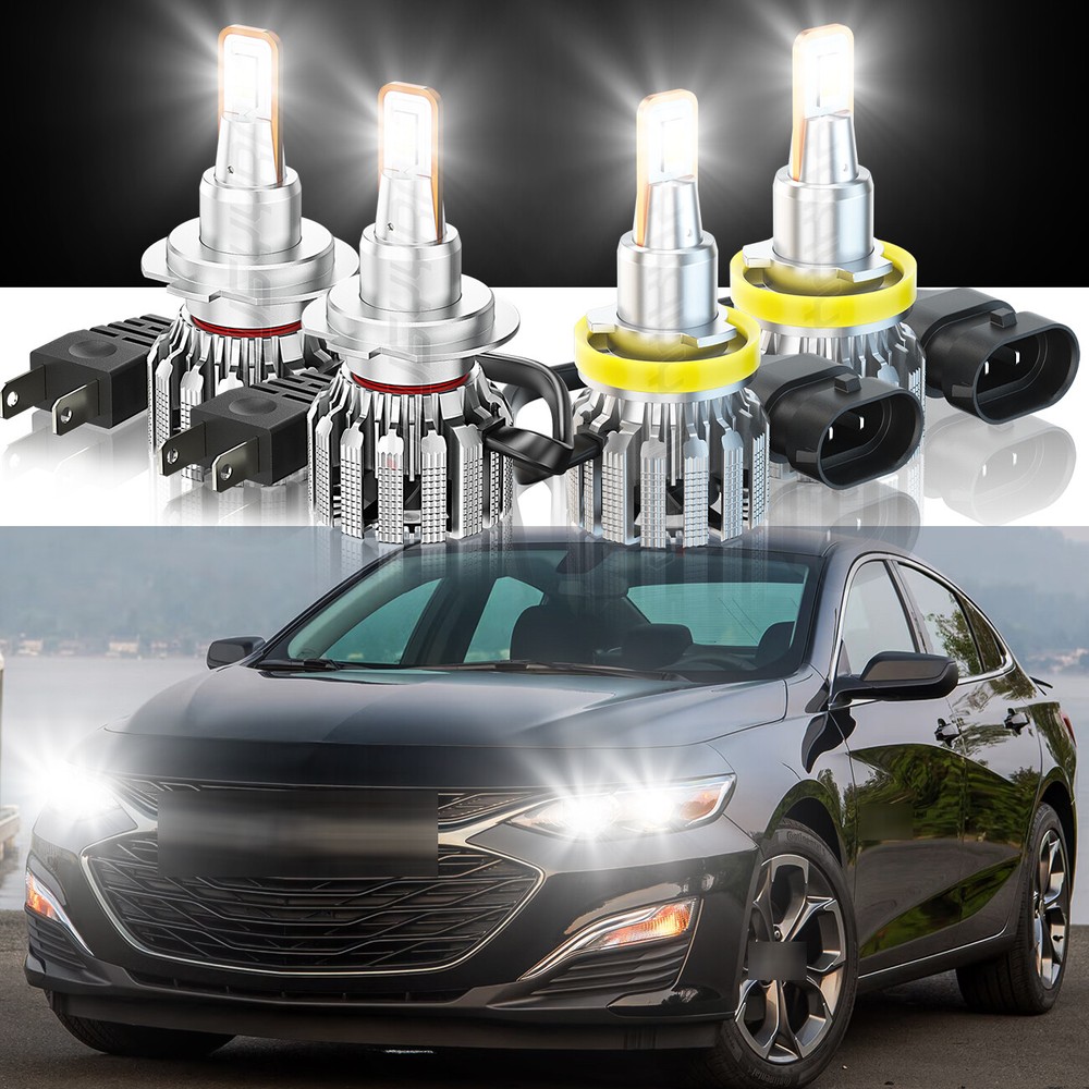 2019-2021 Chevy Malibu 6000K LED Headlight High/Low Beam Combo Set of 4
