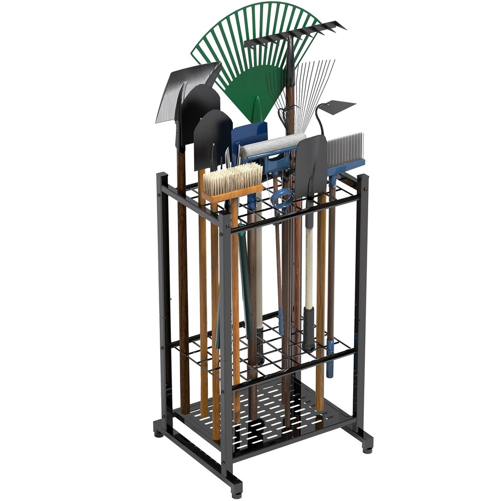 Garden Tool Organizer Tower Rack for Garage Storage and Yard Organization