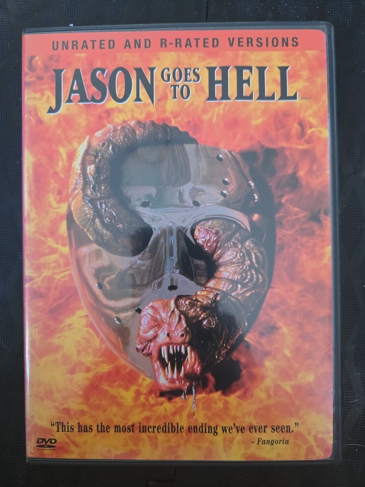 Jason Goes To Hell DVD 2002 Unrated & R-Rated Versions Disc Is Mint Rare Movie