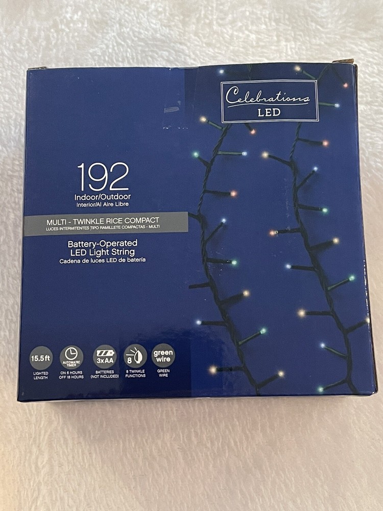 White LED String Lights for Wedding Patio Fairy Decor Battery Operated Twinkle Rice Lights