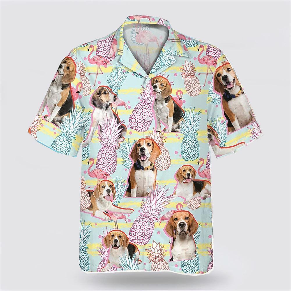 Beagle Dog Pink Pineapple Pattern Hawaiian Shirt Gift For Dog Lover