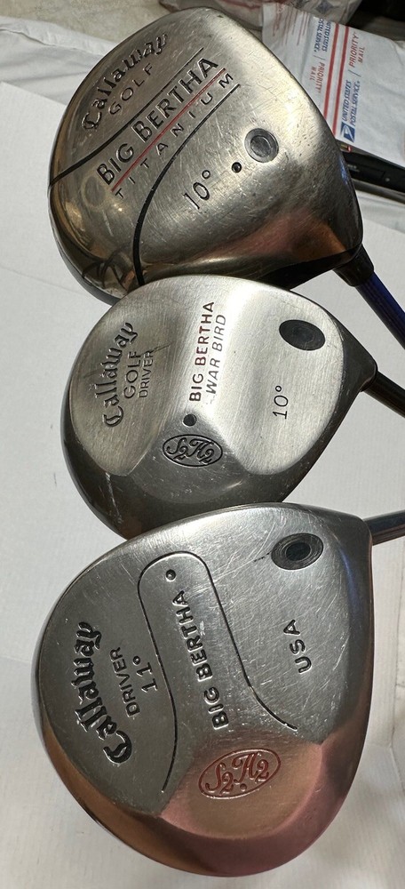 Callaway Big Bertha Titanium War Bird Drivers Set of 3 RH 10 11