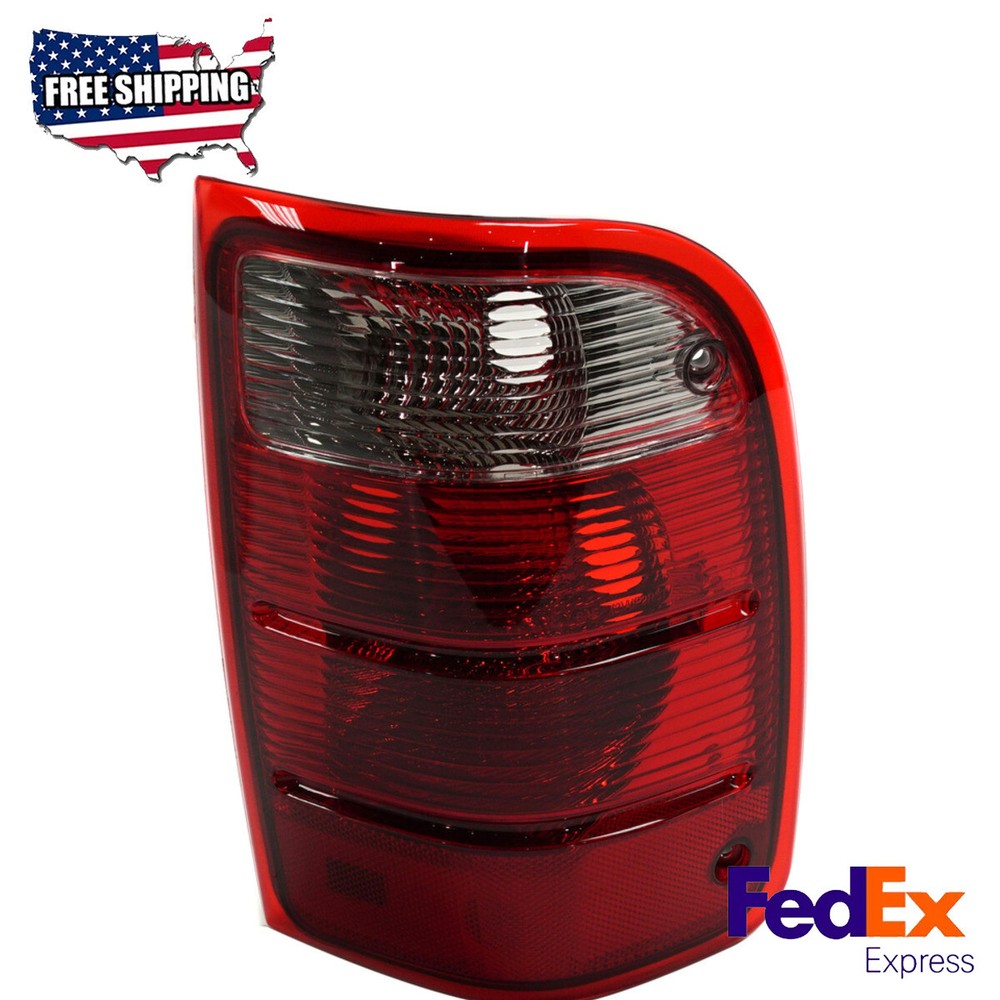 Clear & Red Lens Passenger Tail Light Halogen for 2001-2005 Ford Ranger