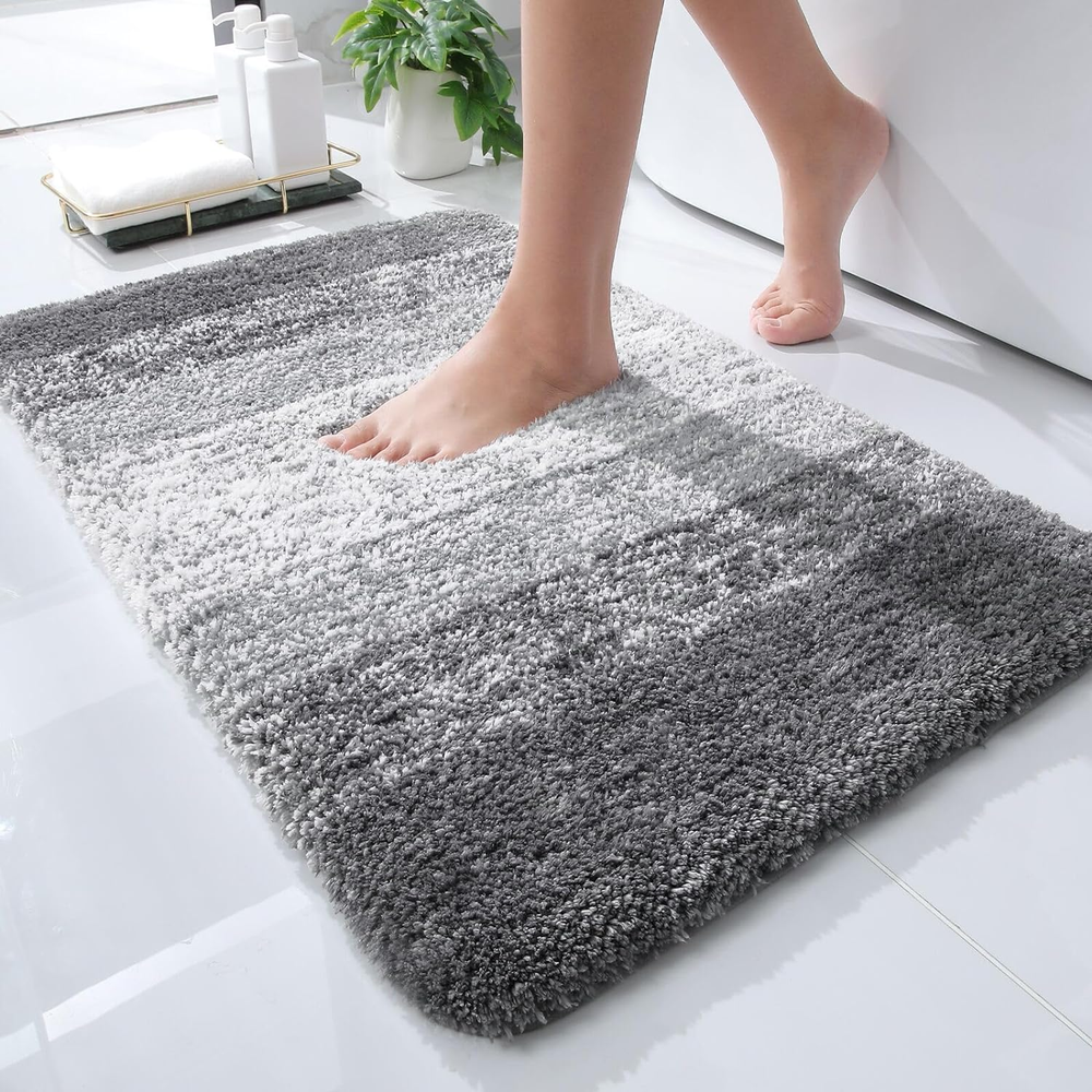 Ultra Soft Quick-Dry Microfiber Bath Rug with Non-Slip Backing