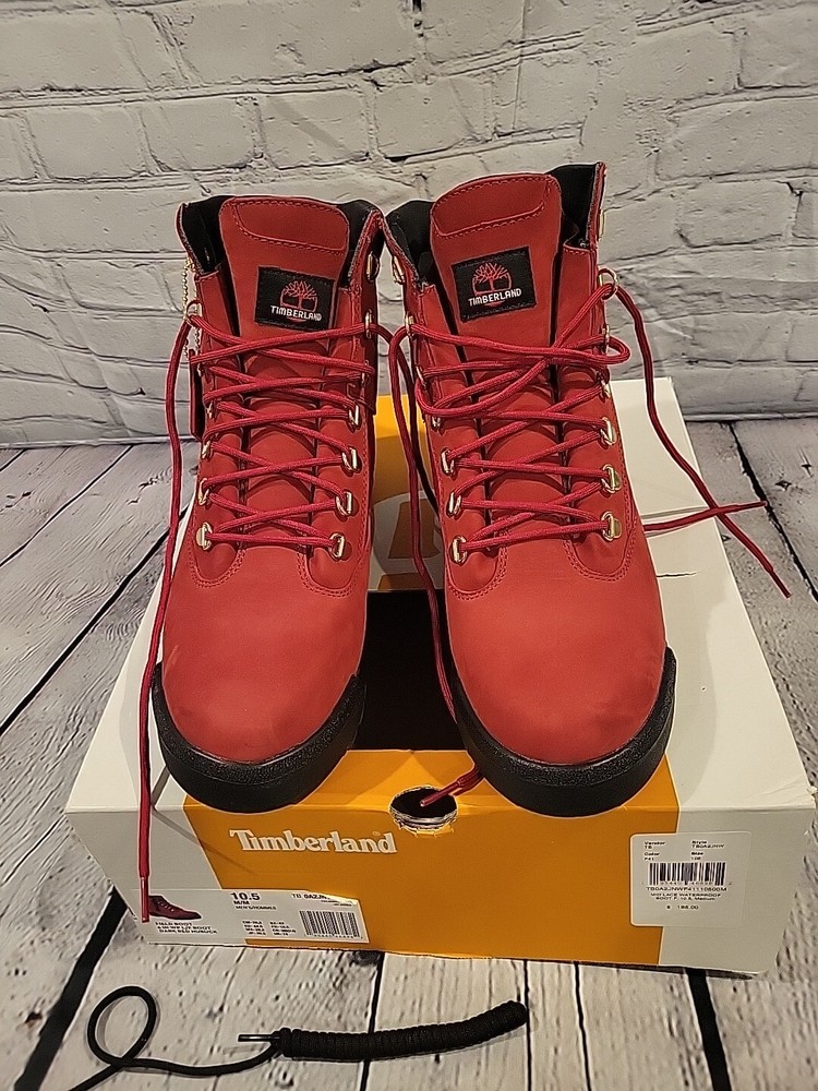 Men's Timberland 6 In. Field Boot Dark Red Nubuck (TB0A2JNW F41)