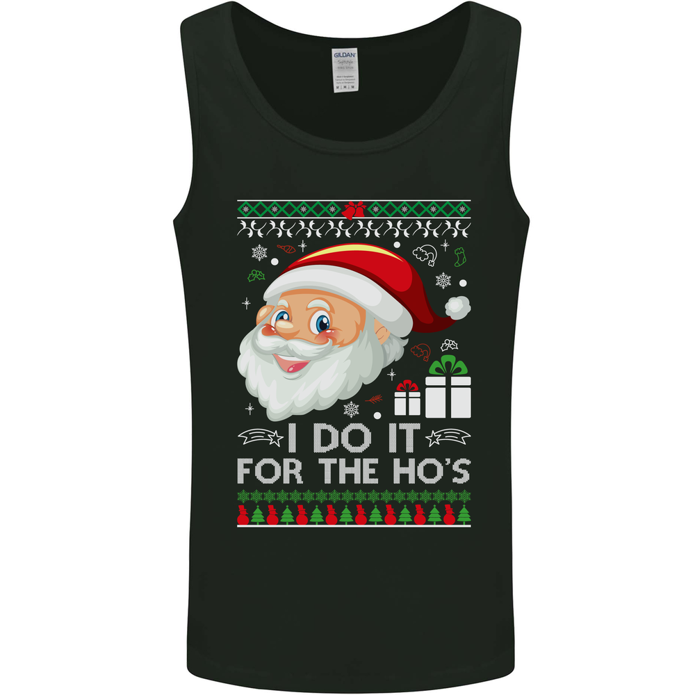 Camiseta sin mangas chaleco I Do It For the Hos divertido Navidad Navidad para hombre