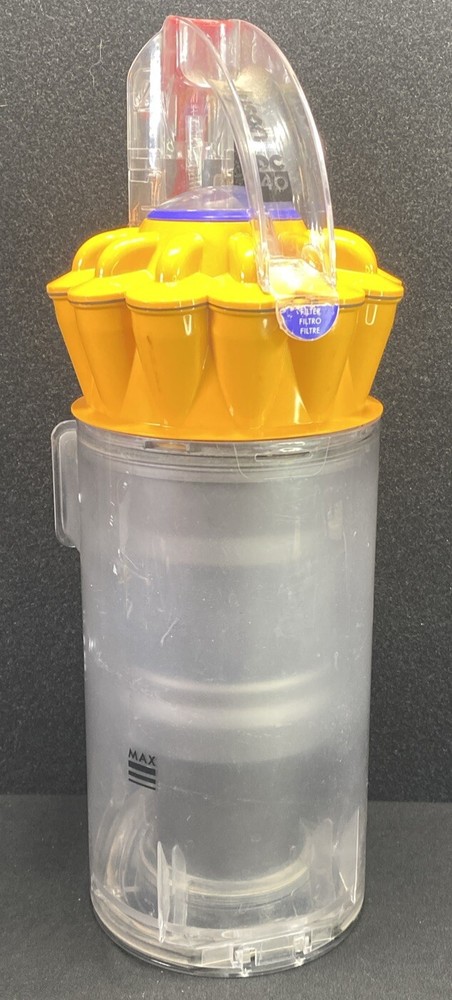 GENUINE DYSON DC40 YELLOW CYCLONE & DUST BIN ASSEMBLY USED.