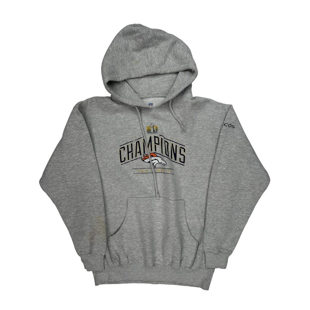 Denver Broncos Starter Nfl Hoodie - Large Gray Cotton Blend
