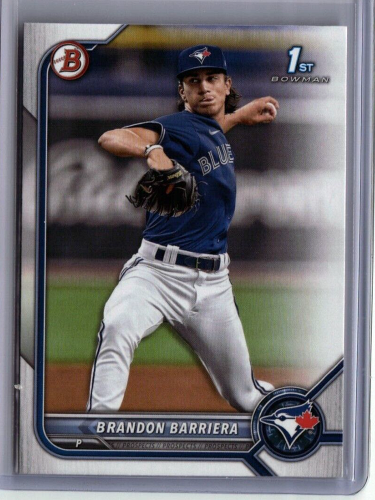 BRANDON BARRIERA ROOKIE 1ST BOWMAN BASEBALL RC #BD-21 2022 MLB TORONTO BLUE JAYS