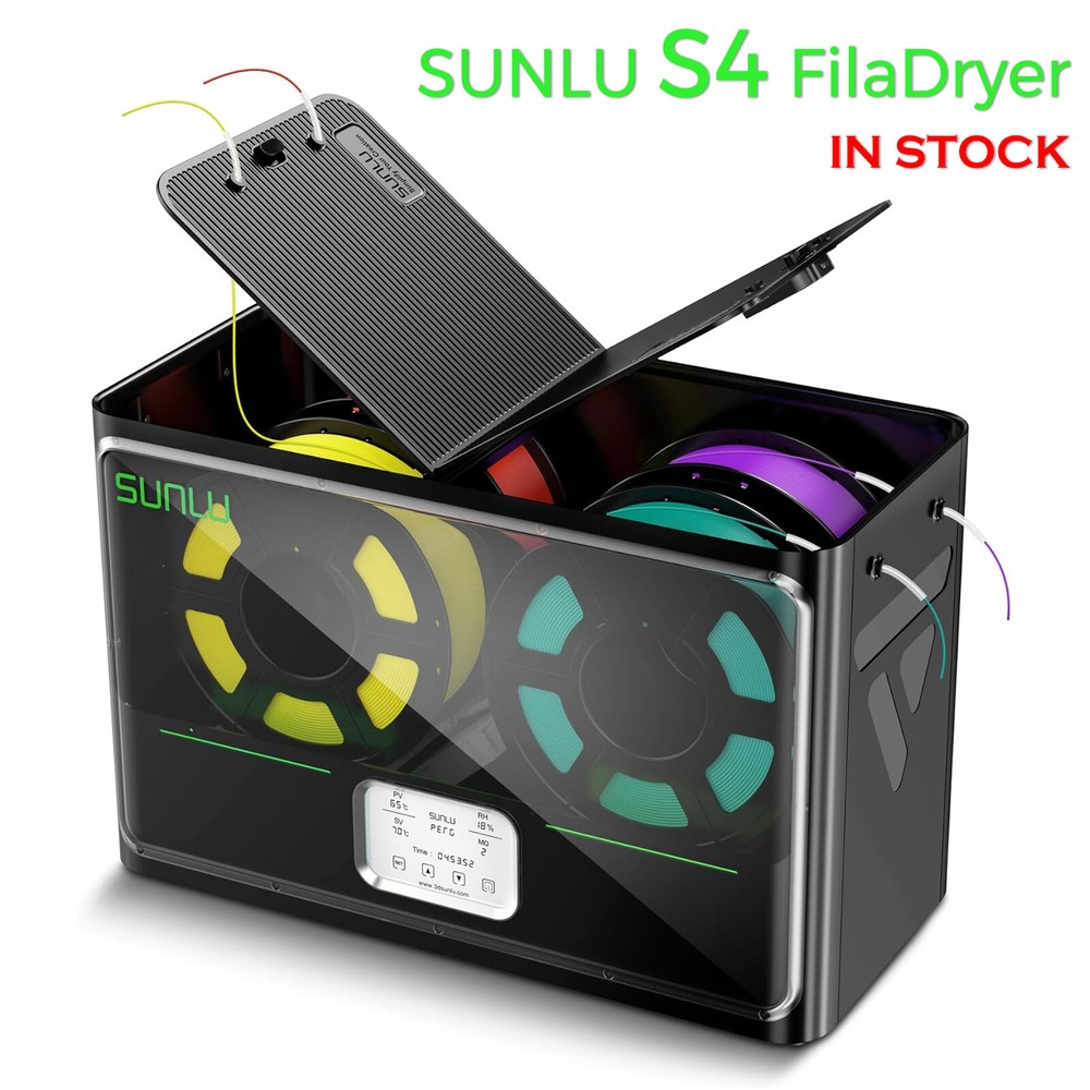 SUNLU S4 FilaDryer Large Space 350W PTC Heater Auto Humidity Control PLA PETG