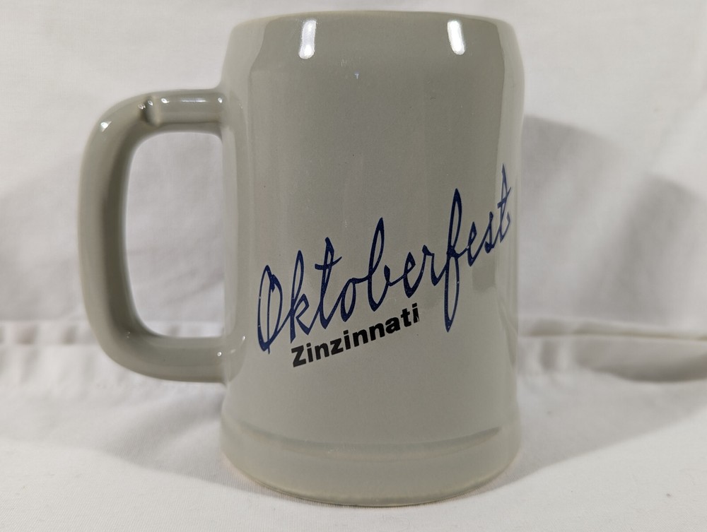 McCoy Oktoberfest Zinzinnati Cincinnati Beer Stein Mug Ohio Souvenir Vintage