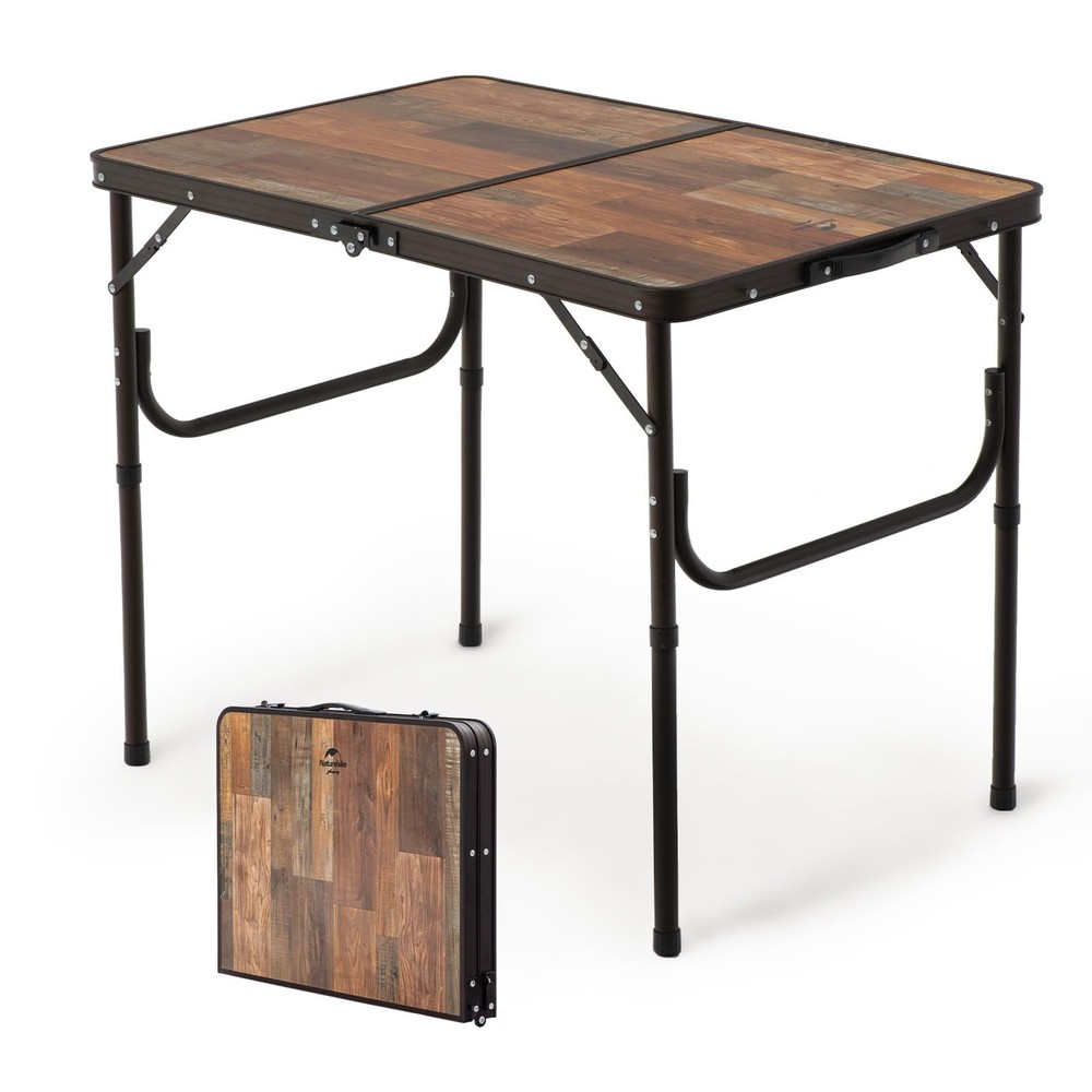 Portable Folding Camping Table with Adjustable Legs 35.4x23.6x14.6 Inches