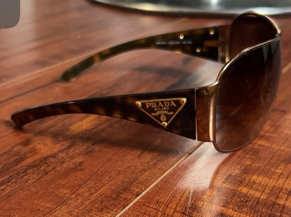 Prada Tortoise Shell Sunglasses with UV Protection and Brown Lenses