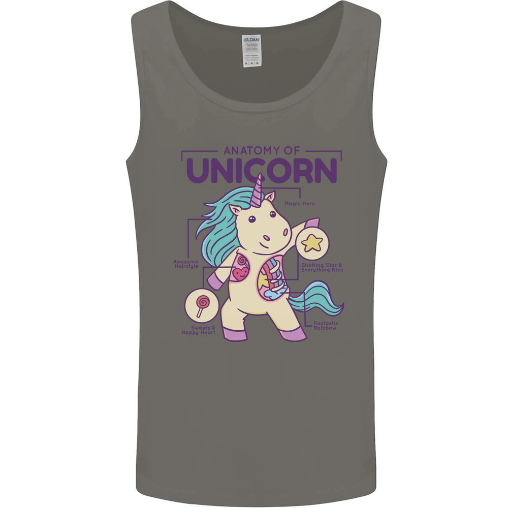 Anatomy of a Unicorn Funny Fantasy Mens Vest Tank Top