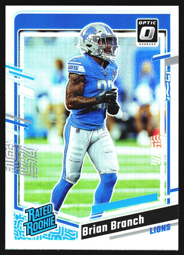 Brian Branch HOLO 2023 Donruss Optic Holo NFL Card No.233 Detroit Lions