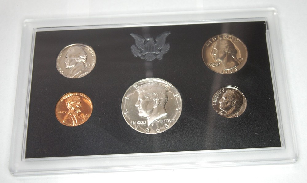 1968 Proof set 40% Silver Kennedy - 5 coins