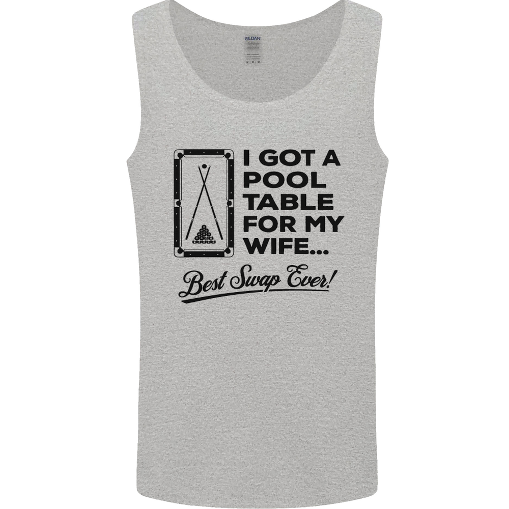 A Pool Cue for My Wife Best Swap Ever! Mens Vest Tank Top