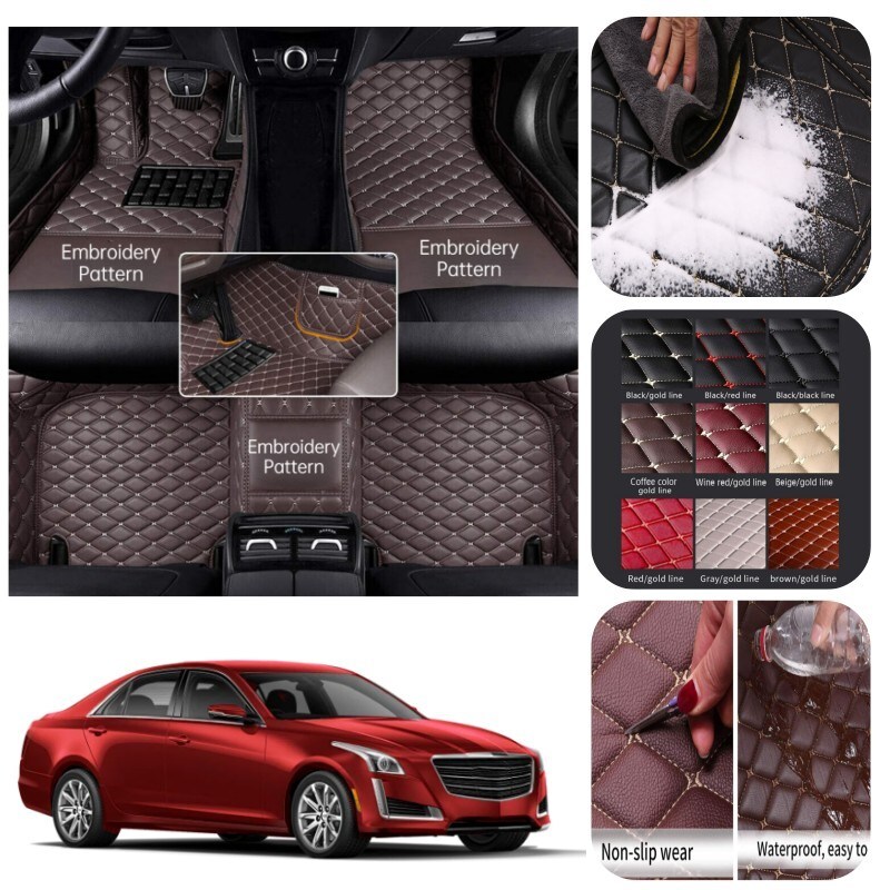 For Fiat 500/500L/500X/Bravo Car Floor Mats Auto Carpets All Weather Anti-slip