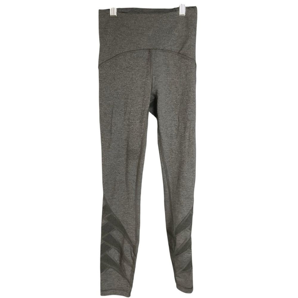 Lulemon Womens Gray Motionful 7/8 Mesh Cutout Leggings Size 2