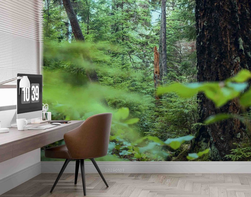 3D Forest Summer Landscape Wall Murals Wallpaper Murals Wall Sticker 3