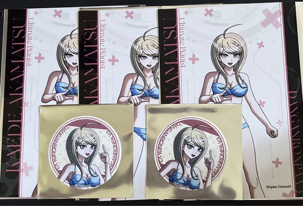 Danganronpa V3 Kaede Akamatsu Anime Sticker Bromide Lot of 5