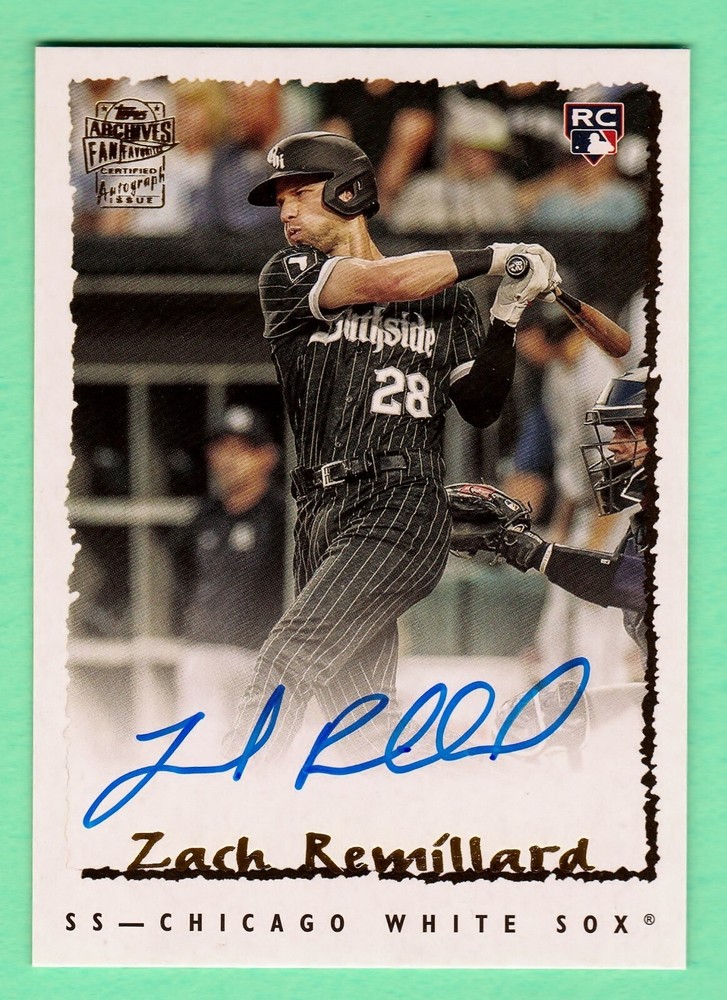 2024 Archives 1995  Fan Favorites Autographs 95FF-ZR Zach Remillard White Sox RC