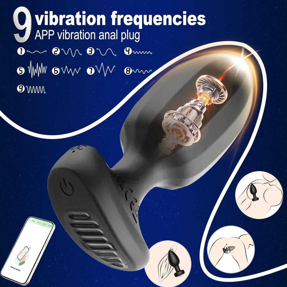 APP Control Vibrator Anal Butt Plug Dildo G Spot Stimulator Massager Sex Toys US