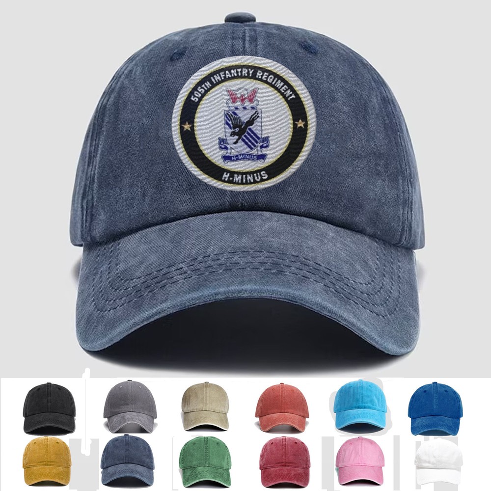 Custom Embroidered Hat US Army 505th Infantry Regiment “H-Minus”, Trucker Hat